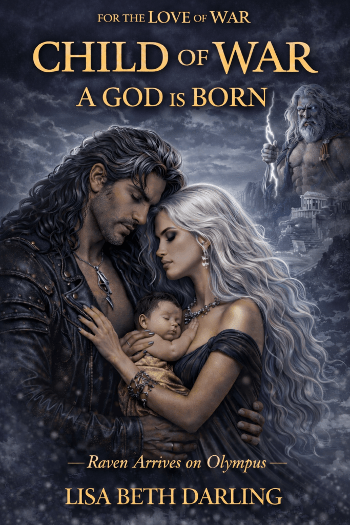 child of war a god is born book cover lisa beth darling for the love of war
