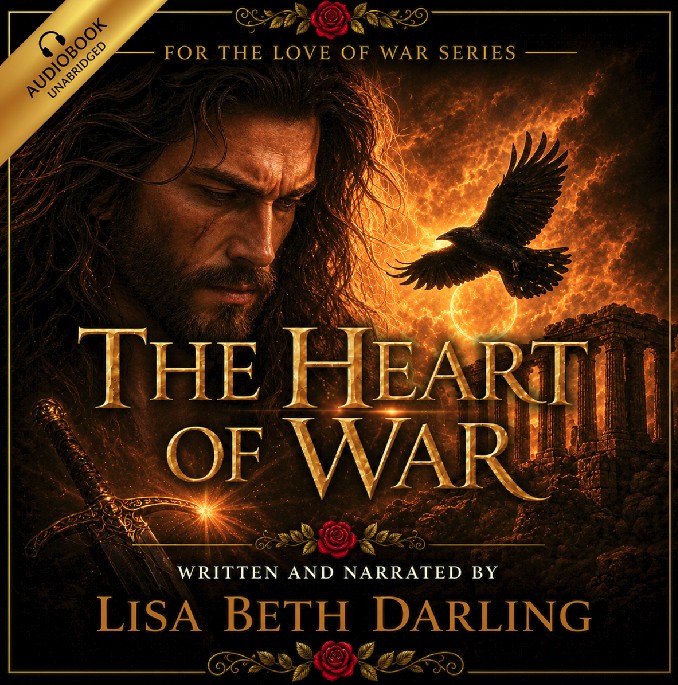 the heart of war ares scarred and brooding sits against a back drop of fire and the ruins of olympus